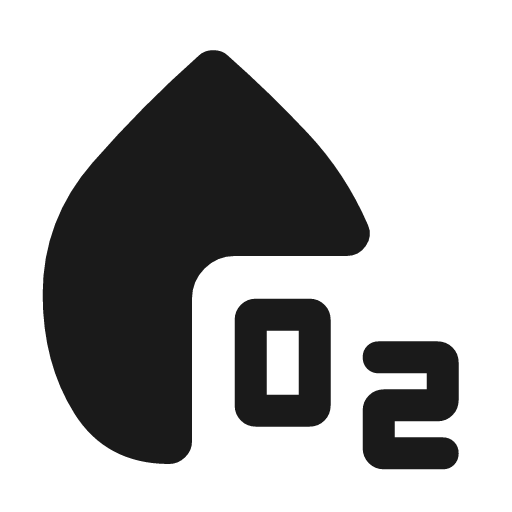 Spo2 rounded icon, rounded style, from Material Symbols