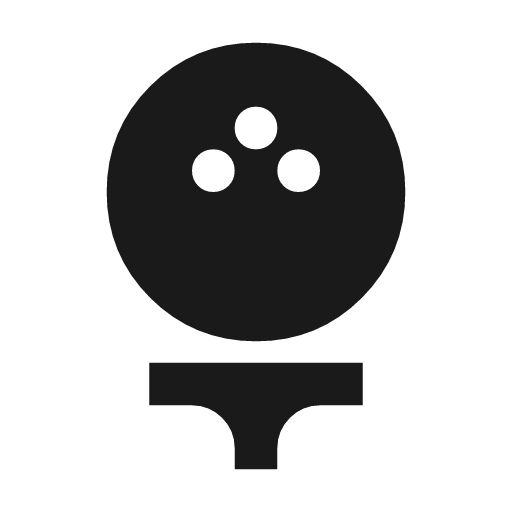 Sports golf icon, solid style, from Material Symbols