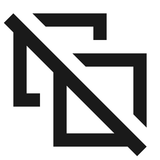 Stack off outline sharp icon, sharp-cornered style, from Material Symbols
