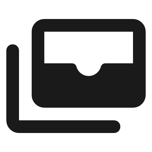 Stacked inbox rounded icon, rounded style, from Material Symbols