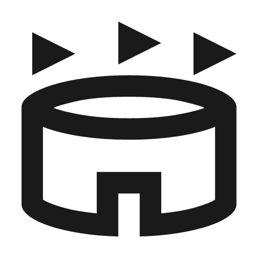 Stadium outline icon, outline style, from Material Symbols