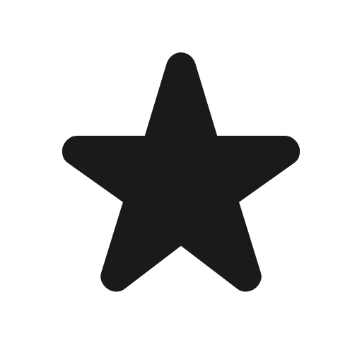 Star rate rounded icon, rounded style, from Material Symbols