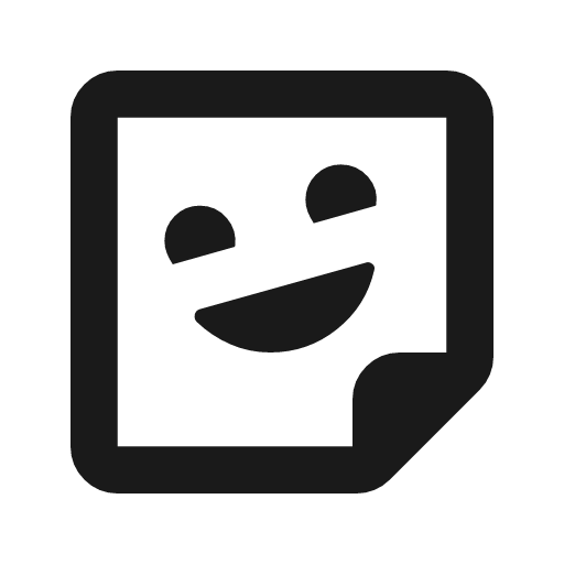 Sticker outline rounded icon, rounded style, from Material Symbols