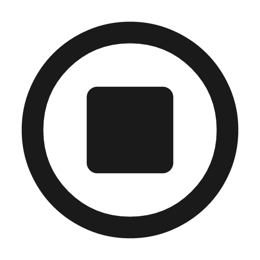 Stop circle outline rounded icon, rounded style, from Material Symbols