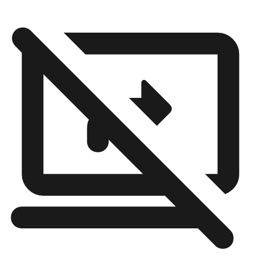 Stop screen share outline rounded icon, rounded style, from Material Symbols