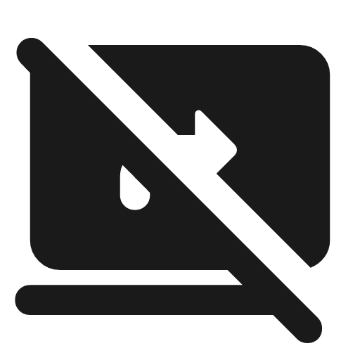 Stop screen share rounded icon, rounded style, from Material Symbols
