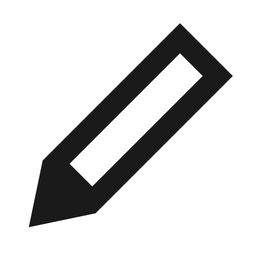 Stylus outline sharp icon, sharp-cornered style, from Material Symbols