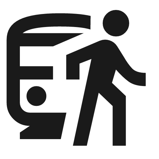Subway walk outline icon, outline style, from Material Symbols