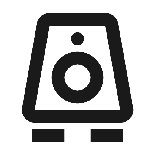 Subwoofer outline icon, outline style, from Material Symbols
