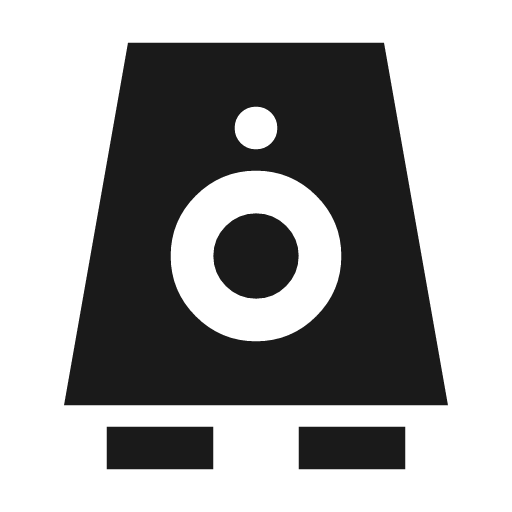 Subwoofer sharp icon, sharp-cornered style, from Material Symbols