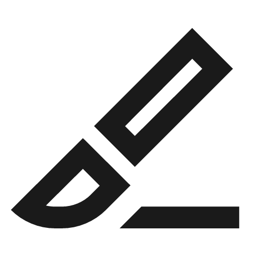 Surgical outline sharp icon, sharp-cornered style, from Material Symbols