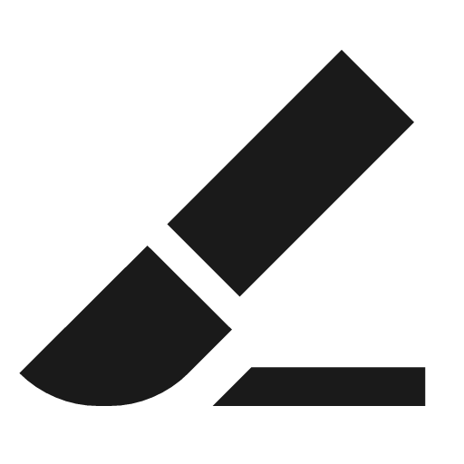 Surgical sharp icon, sharp-cornered style, from Material Symbols