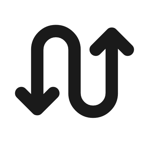 Swap calls rounded icon, rounded style, from Material Symbols