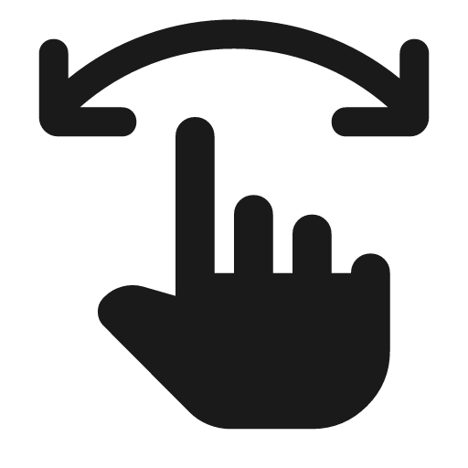 Swipe rounded icon, rounded style, from Material Symbols