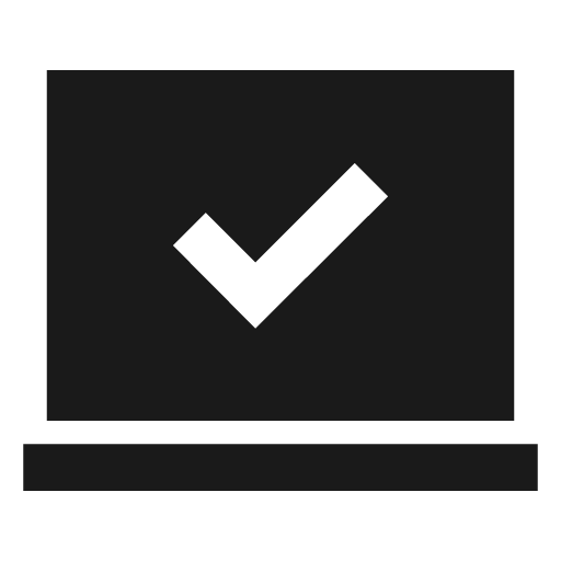 Sync saved locally sharp icon, sharp-cornered style, from Material Symbols