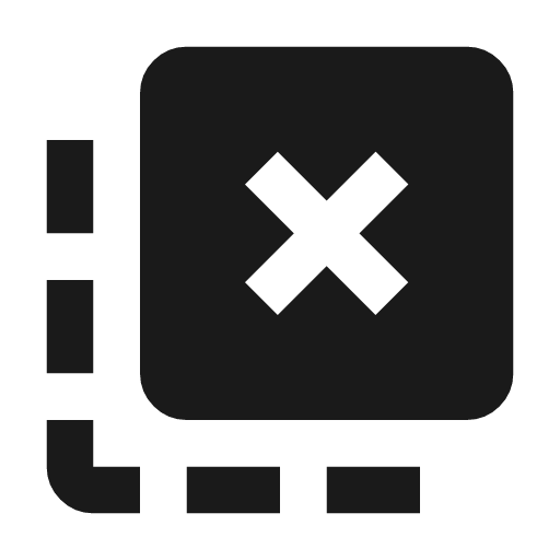 Tab close inactive icon, solid style, from Material Symbols