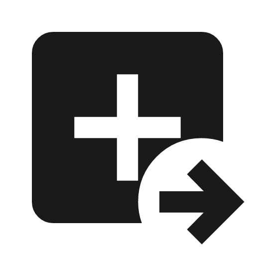 Tab new right icon, solid style, from Material Symbols