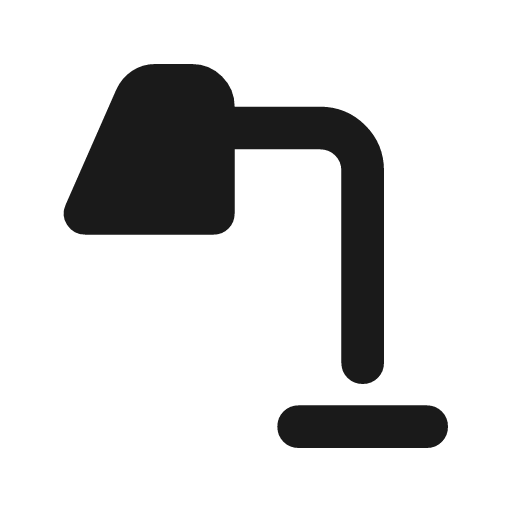 Table lamp rounded icon, rounded style, from Material Symbols