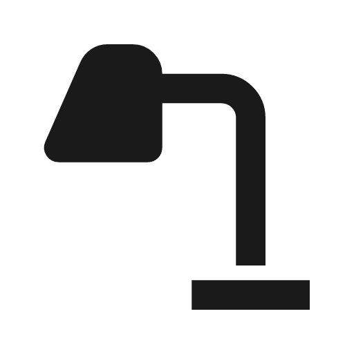 Table lamp icon, solid style, from Material Symbols