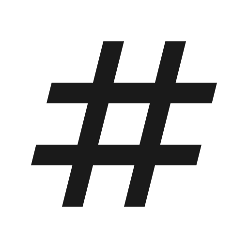 Tag icon, solid style, from Material Symbols