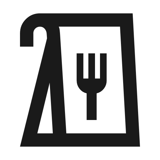 Takeout dining 2 outline sharp icon, sharp-cornered style, from Material Symbols