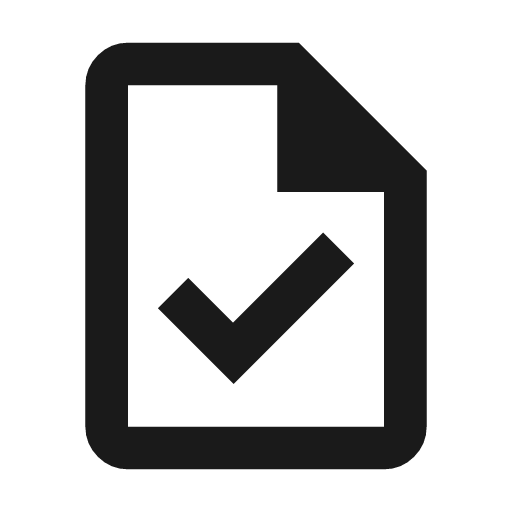 Task outline icon, outline style, from Material Symbols