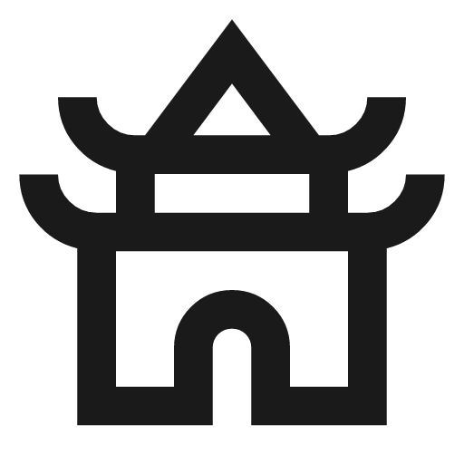 Temple buddhist outline icon, outline style, from Material Symbols