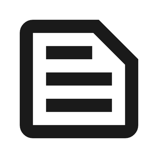 Text snippet outline icon, outline style, from Material Symbols