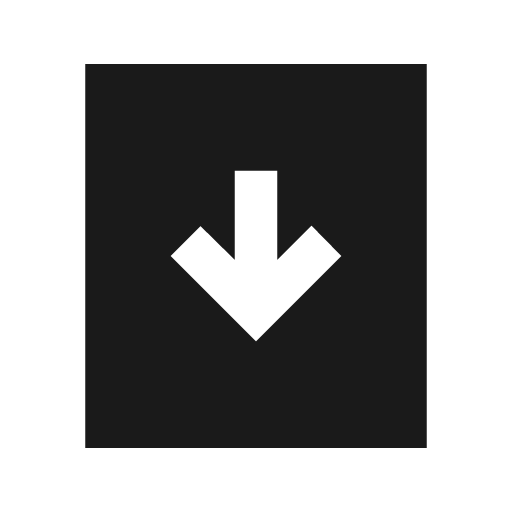 Tilt arrow down sharp icon, sharp-cornered style, from Material Symbols