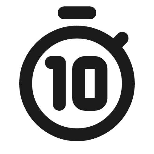 Timer 10 alt 1 outline rounded icon, rounded style, from Material Symbols
