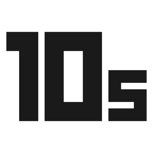 Timer 10 select sharp icon, sharp-cornered style, from Material Symbols