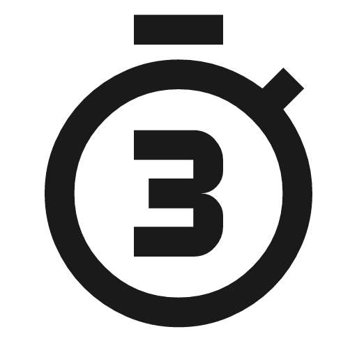 Timer 3 alt 1 outline icon, outline style, from Material Symbols