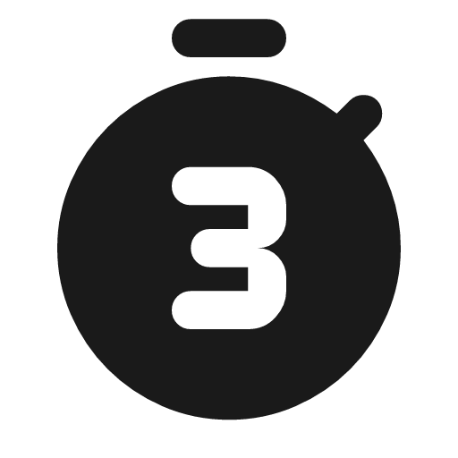 Timer 3 alt 1 rounded icon, rounded style, from Material Symbols