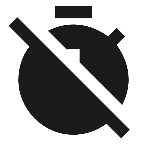 Timer off icon, solid style, from Material Symbols