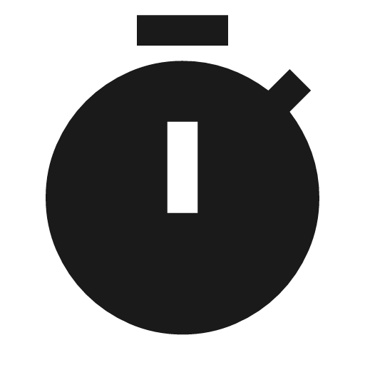 Timer icon, solid style, from Material Symbols