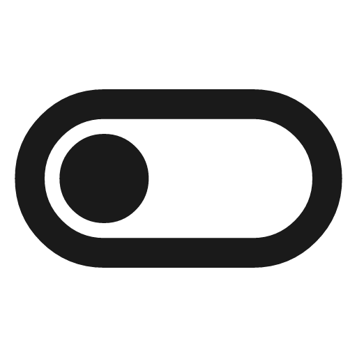 Toggle off outline icon, outline style, from Material Symbols