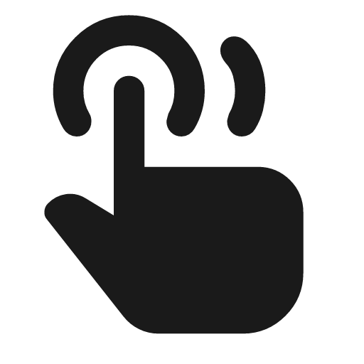 Touch double rounded icon, rounded style, from Material Symbols