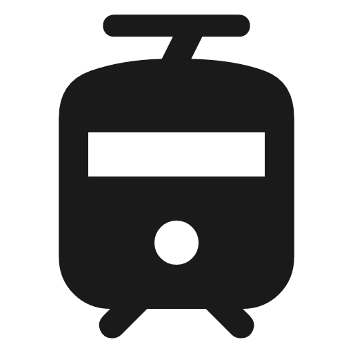 Tram rounded icon, rounded style, from Material Symbols