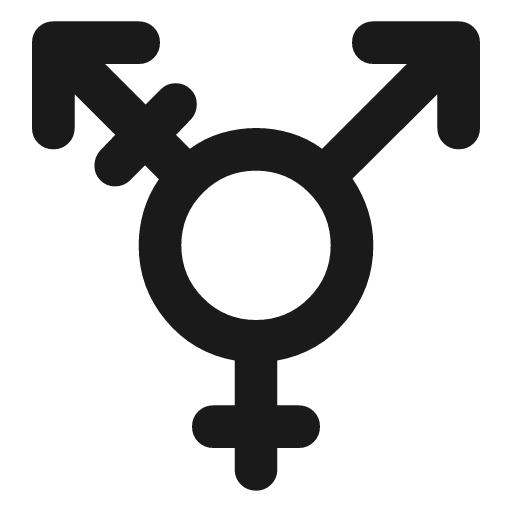 Transgender rounded icon, rounded style, from Material Symbols