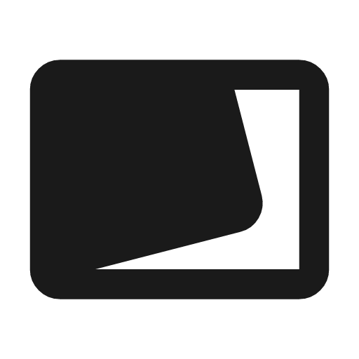Transition chop rounded icon, rounded style, from Material Symbols