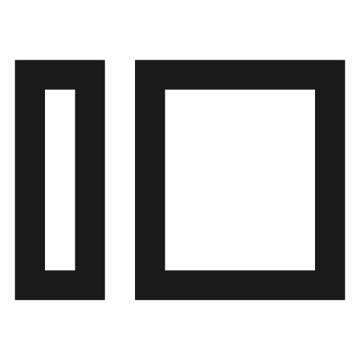 Transition slide outline sharp icon, sharp-cornered style, from Material Symbols