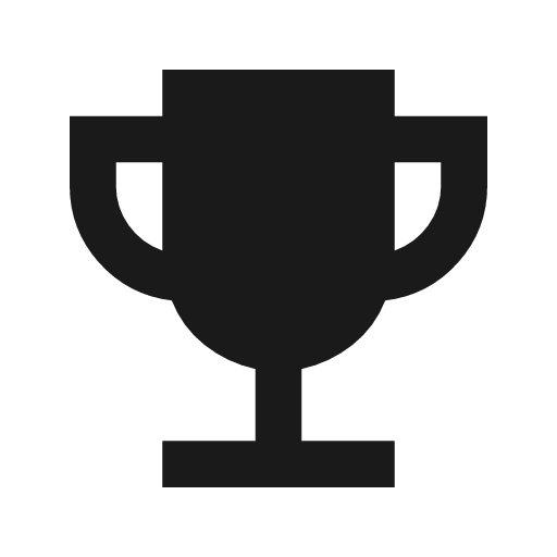 Trophy sharp icon, sharp-cornered style, from Material Symbols