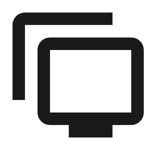 Tv displays outline icon, outline style, from Material Symbols