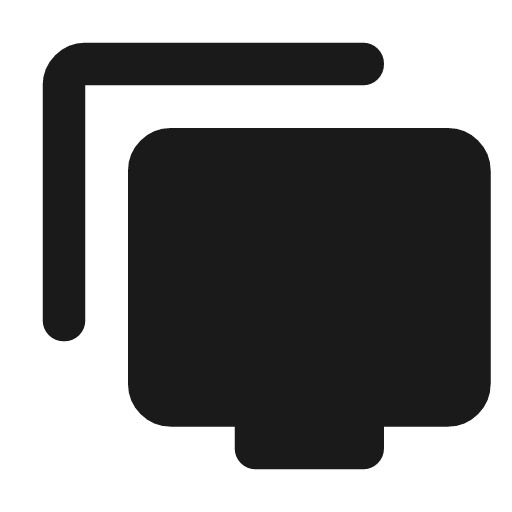 Tv displays rounded icon, rounded style, from Material Symbols