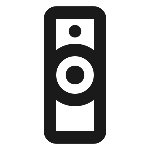Tv remote outline icon, outline style, from Material Symbols