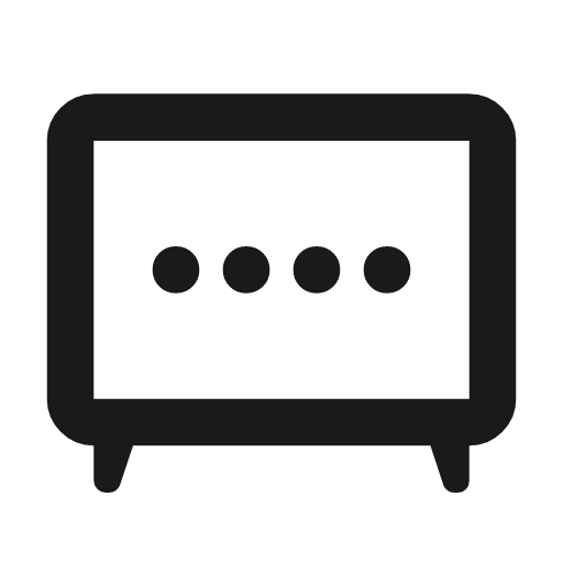 Tv with assistant outline rounded icon, rounded style, from Material Symbols