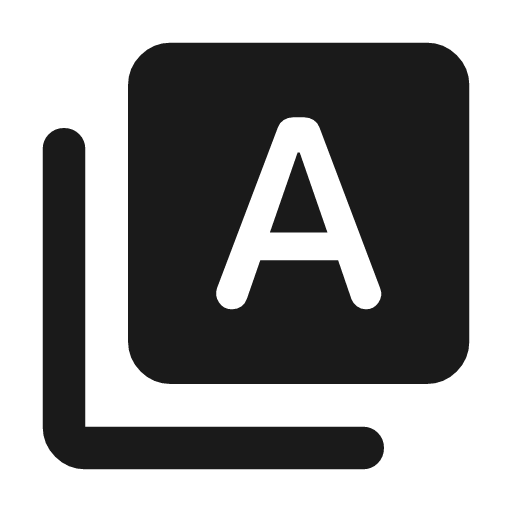 Type specimen rounded icon, rounded style, from Material Symbols