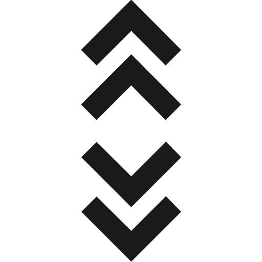 Unfold more double icon, solid style, from Material Symbols