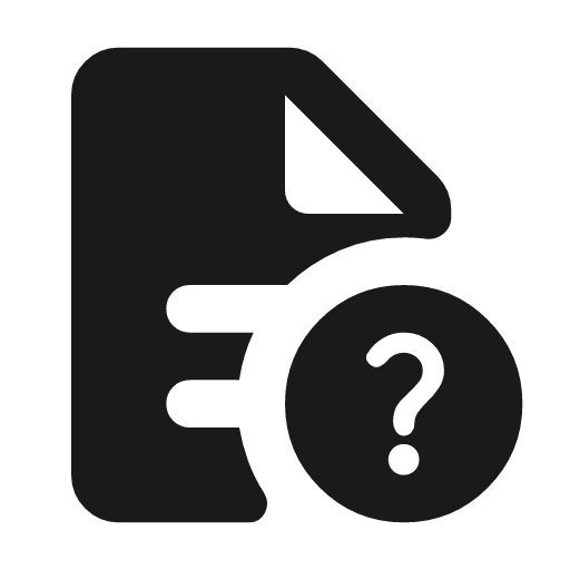 Unknown document rounded icon, rounded style, from Material Symbols