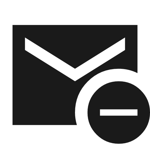 Unsubscribe sharp icon, sharp-cornered style, from Material Symbols